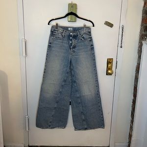 MOTHER Denim Wide Leg Jeans Size 28